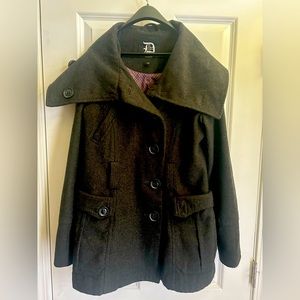 Women’s charcoal pea coat style jacket